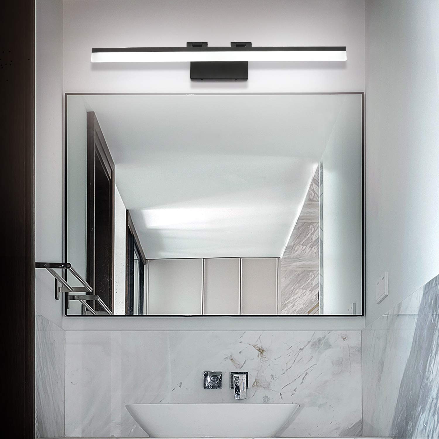 Solfart Black Modern Bathroom Lights Over Mirror 31.5 Inch Vanity Lighting Wall Mounted 8778-Nd