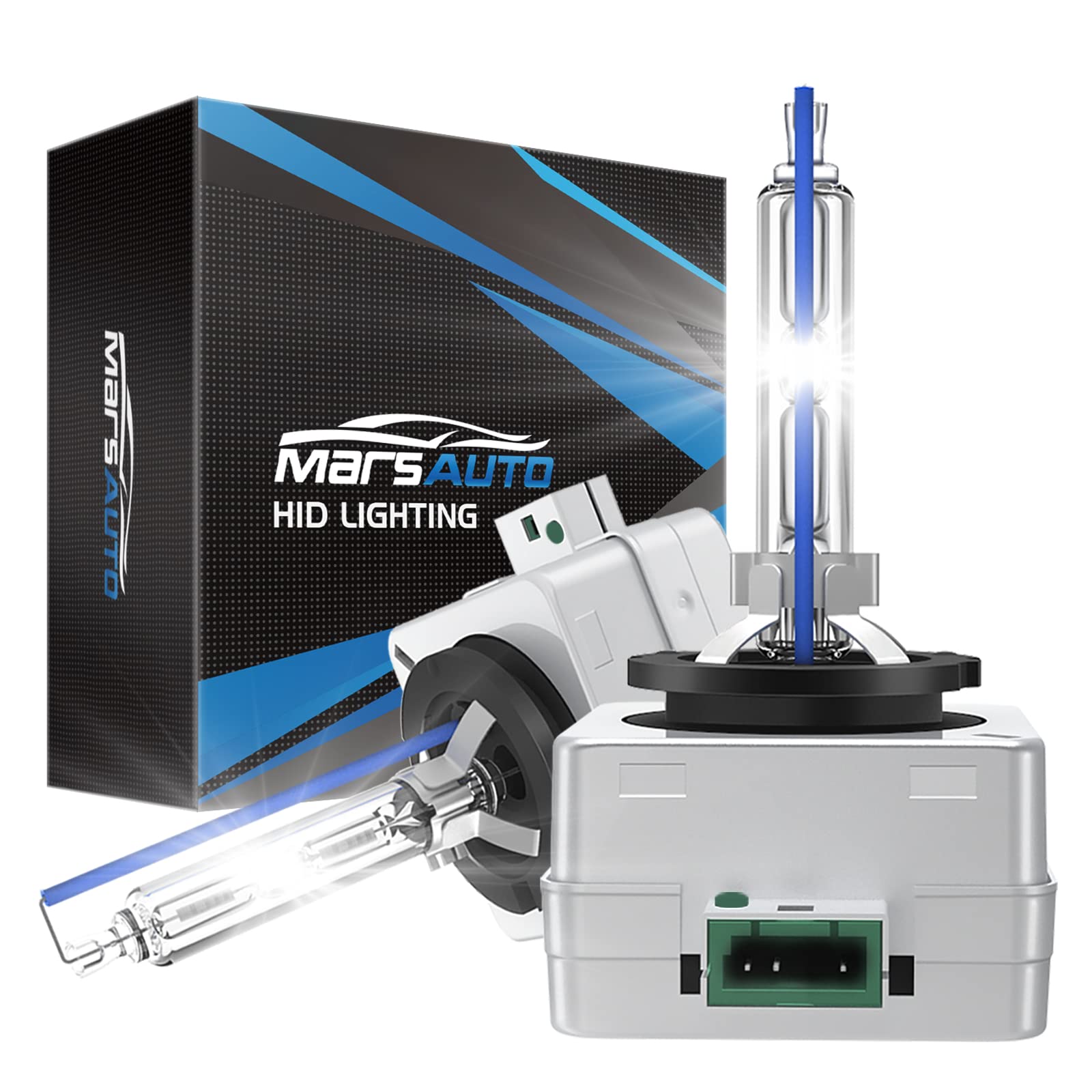 Marsauto D3S HID Bulbs, 6000K Cold White, Metal, Waterproof, Pack of 2
