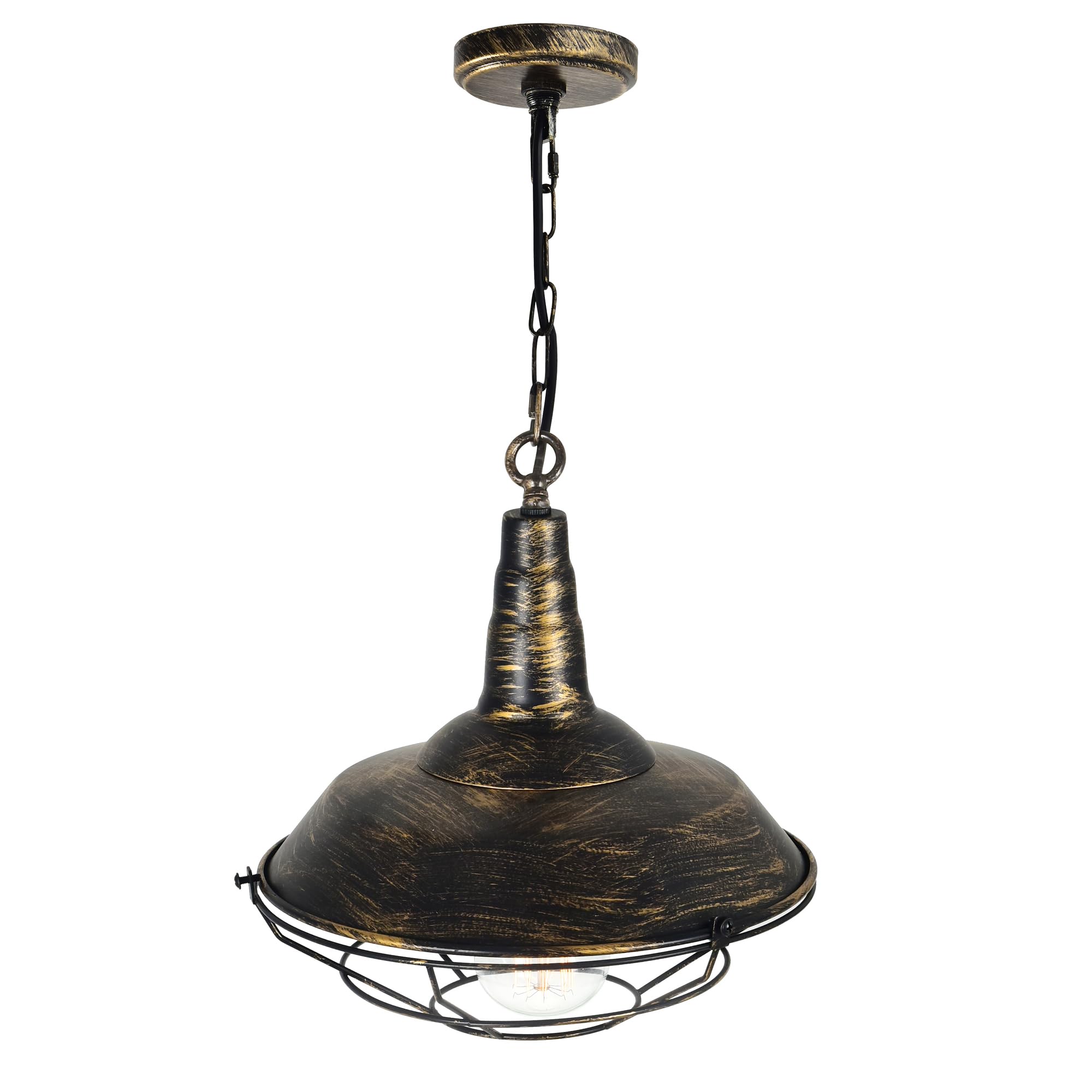 Cwi Lighting Morgan Antique Copper Mini Pendant - 1 Light Farmhouse Metal Fixture