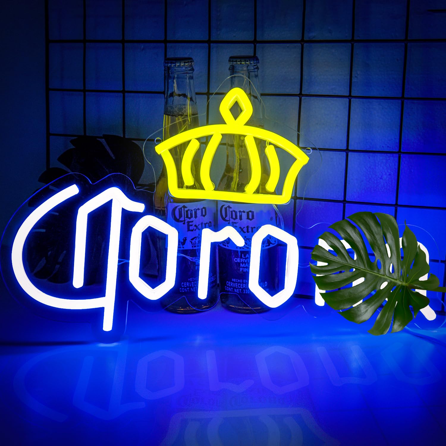 Brineon LED Neon Sign for Wall Decor, enhanced Acrylic, USB Powered, 15.8x9.7 inch, H-Blue