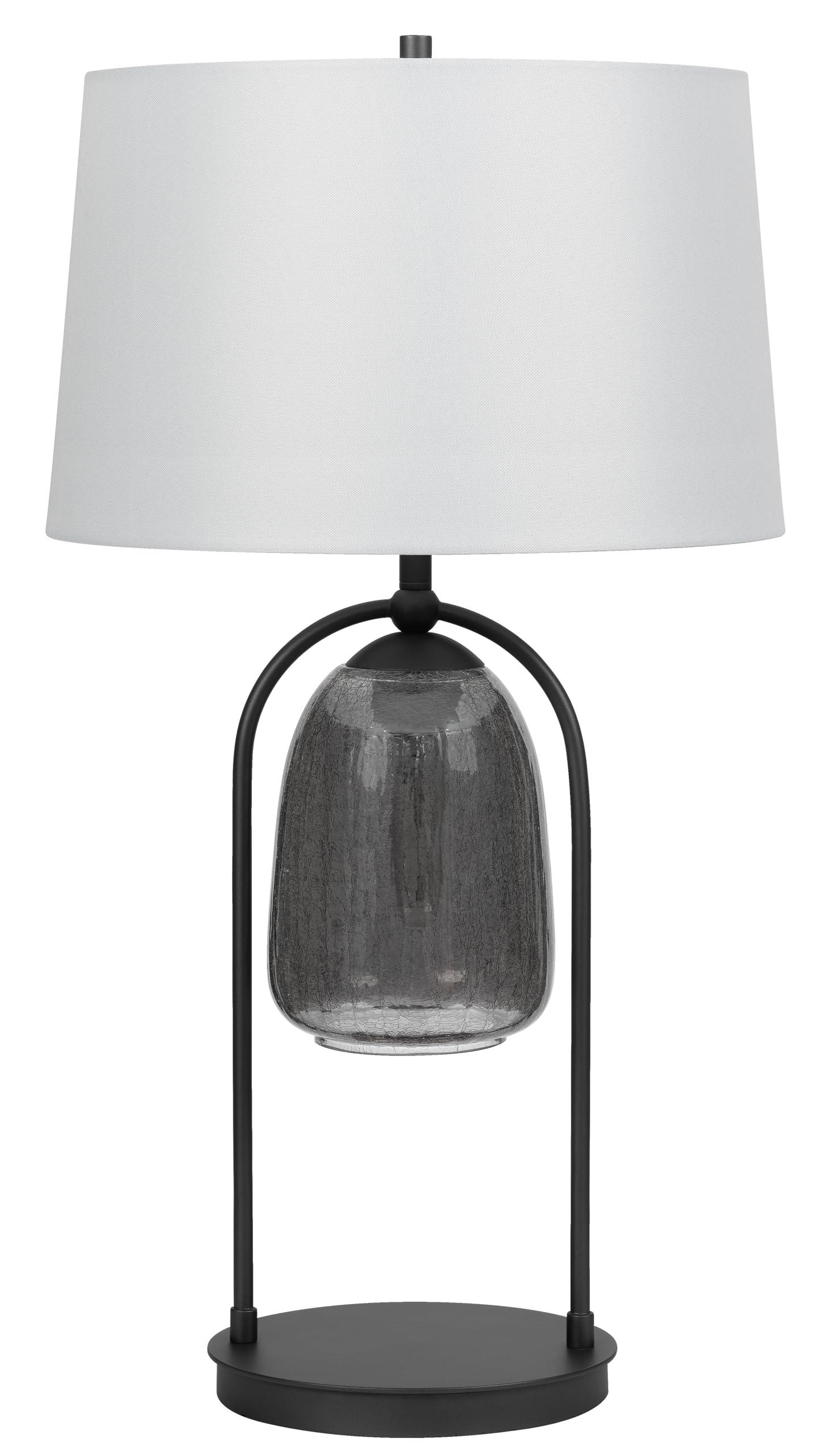 100W 3 Way Midtown Metal Table lamp with Glass Shade and a 5W led Night Light