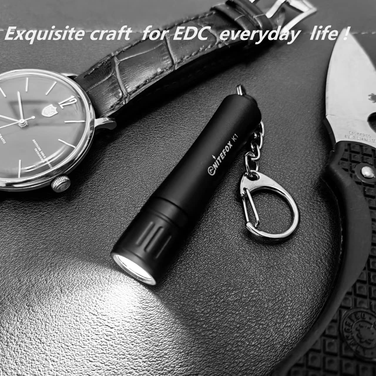 Nitefox K1 Mini AAA Keychain Flashlight 150 Lumens Portable Compact EDC Light White