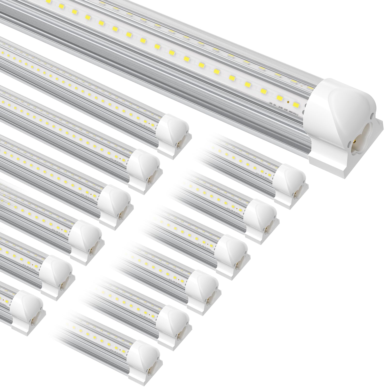 SUSLUM 12-Pack 4FT LED Shop Light T8, 42W 6300 Lumen 5000K Daylight, Linkable with Plug Shop Lights for Garage Ceiling Workshop 