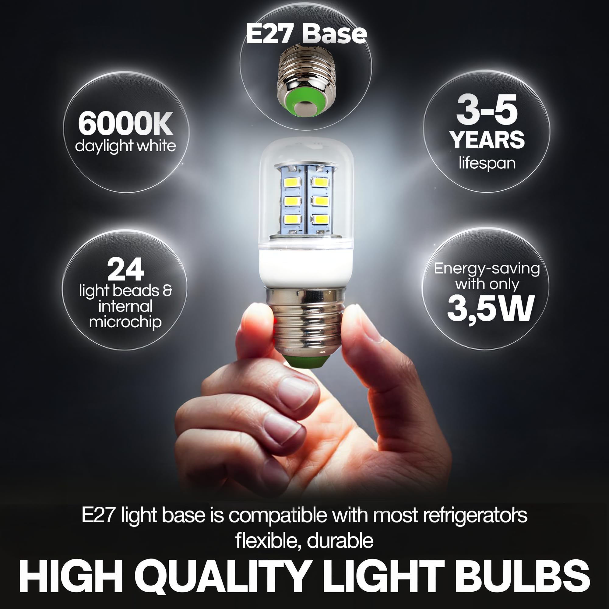 For Frigidaire Light Bulb Replacement Kei D34L Refrigerator Bulb Led Refrigerator Light Bulb Ac100-265V 3.5W Light Bulbs For Ken