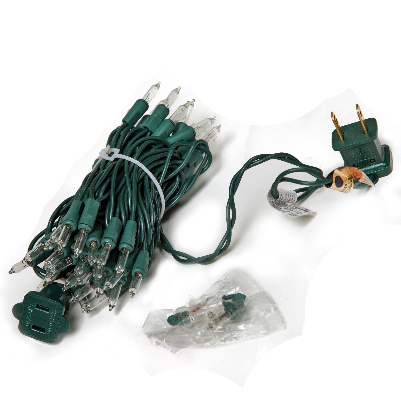 NOMA 50-Count Clear Christmas Light Set, Plastic, Green Wire, Model 4050-88