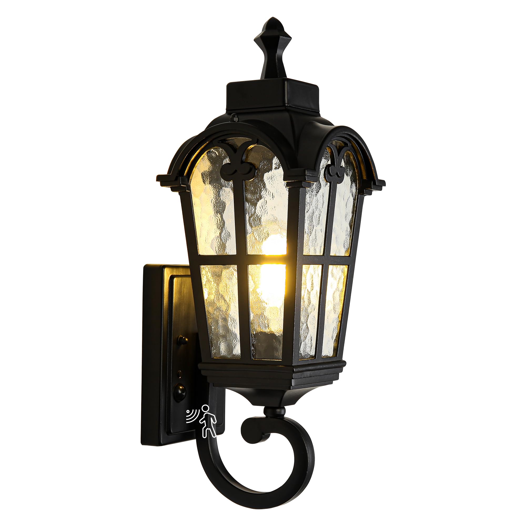 Kainozoic Motion Sensor Dawn to Dusk Outdoor Sensor Light Fixture Waterproof Porch Lights Anti-Rust Exterior Lighting Outdoor Wall Lantern Outside Wall Light for Patio Front Door Garden Garage