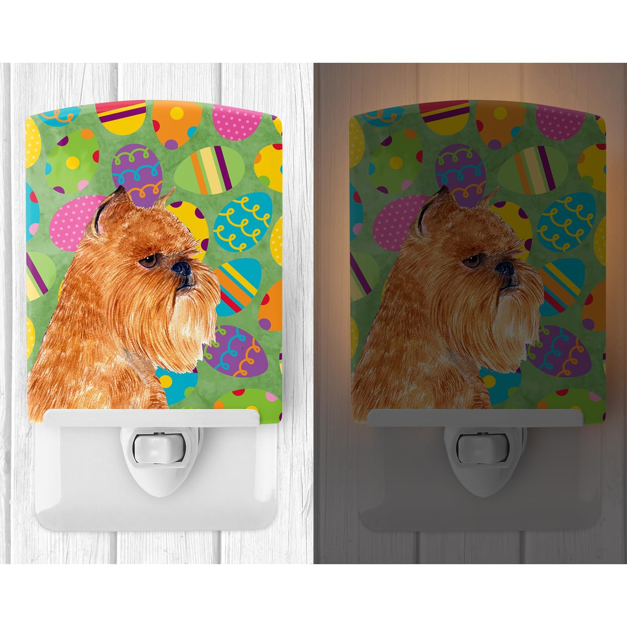 Carolines Treasures Ceramic Night Light, Brussels Griffon, UL-Certified, 6x4x3, Multicolor, Model SS4839CNL