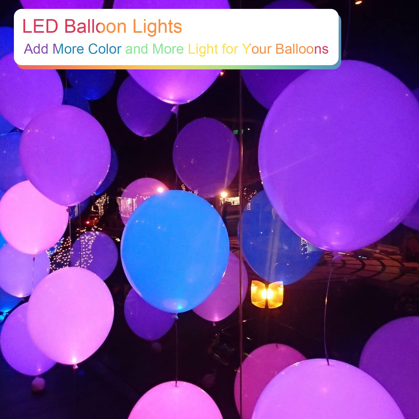 Acmee Waterproof LED Lanterns, Purple, Pack of 24, Battery Powered, Model GM032V-24 for Parties & Weddings