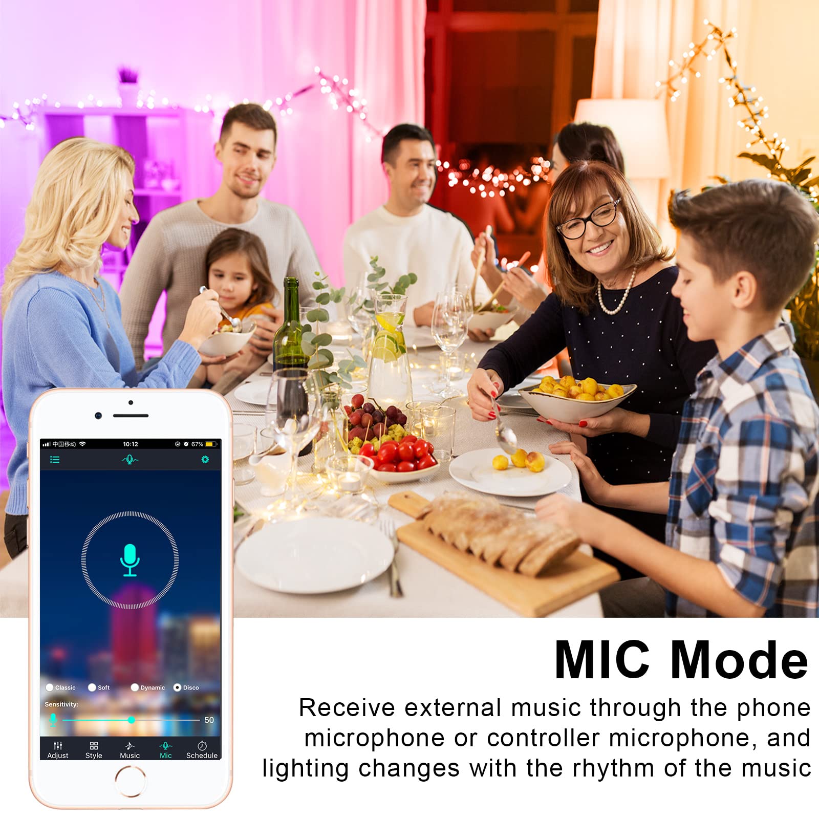 Led Strip Lights 100Ft, Smart Light Lights With Bluetooth And App Control,Multicolor Rgb Led Light Strips,Music Sync Color Chang