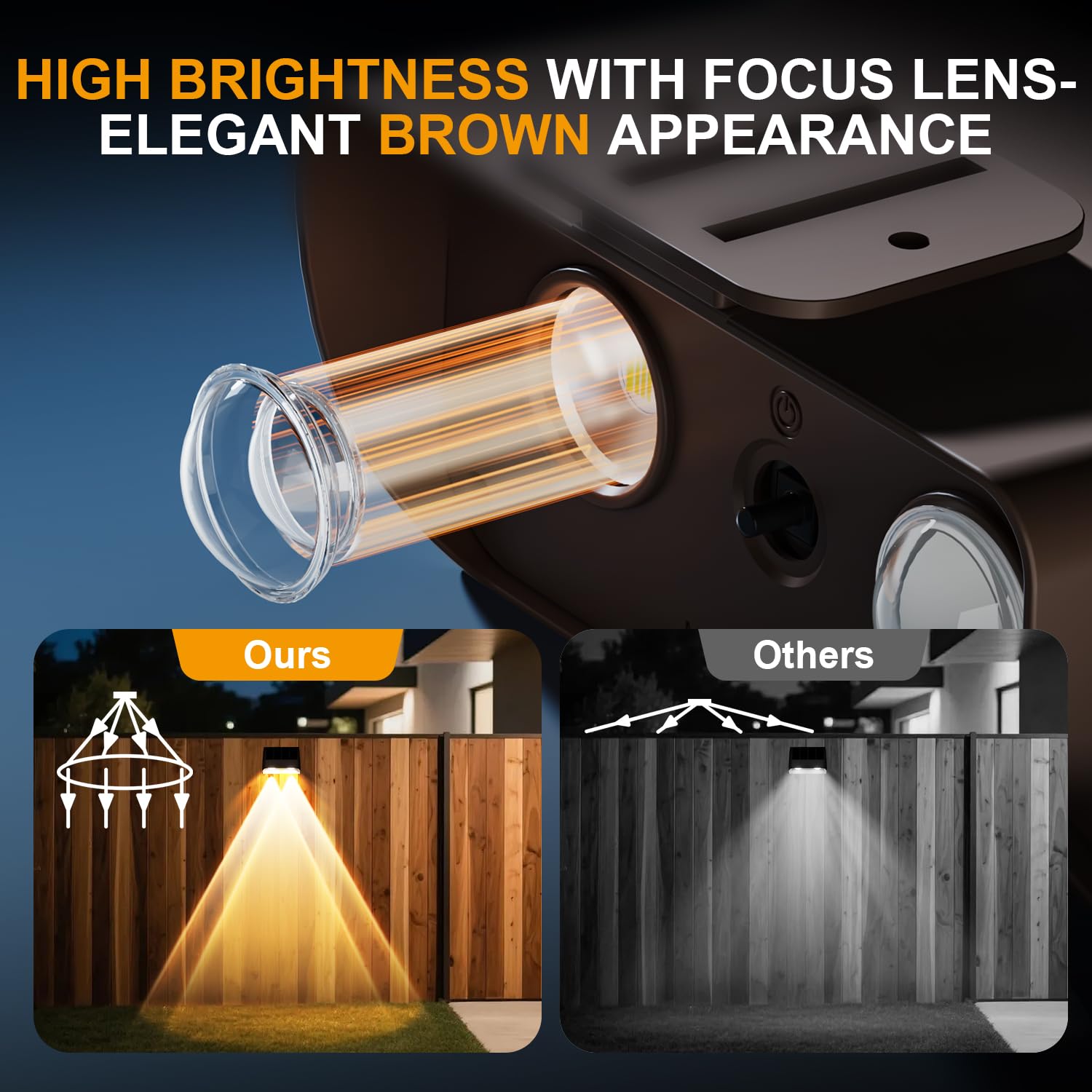 Yivsen Solar Fence Lights, 18 Pack Waterproof Acrylic, 3000/4000/6000K Brightness, Model SWV-3108, Perfect for Outdoor Use
