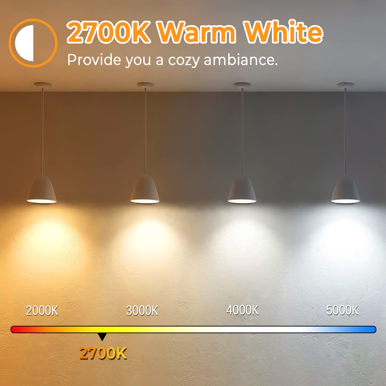 Brightever Vintage LED Edison Bulbs, 6W ST58, Warm White 2700K, Clear Glass, E26 Base, 8 Pack