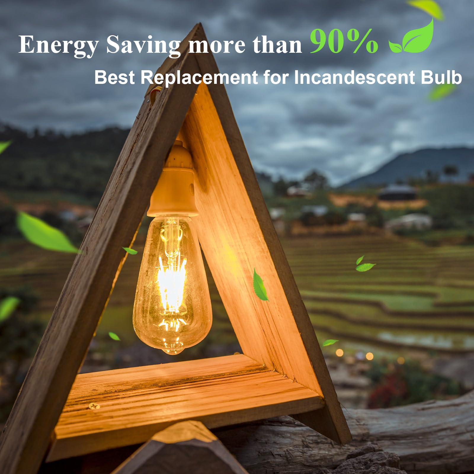 Dicuno Dimmable Edison Bulbs 100W Equivalent  Led Edison Bulb  Warm White 2700K  10W  1200Lm  Vintage St64 Filament Light For Bathroom  Kitchen  Decorative Lighting  6-Pack