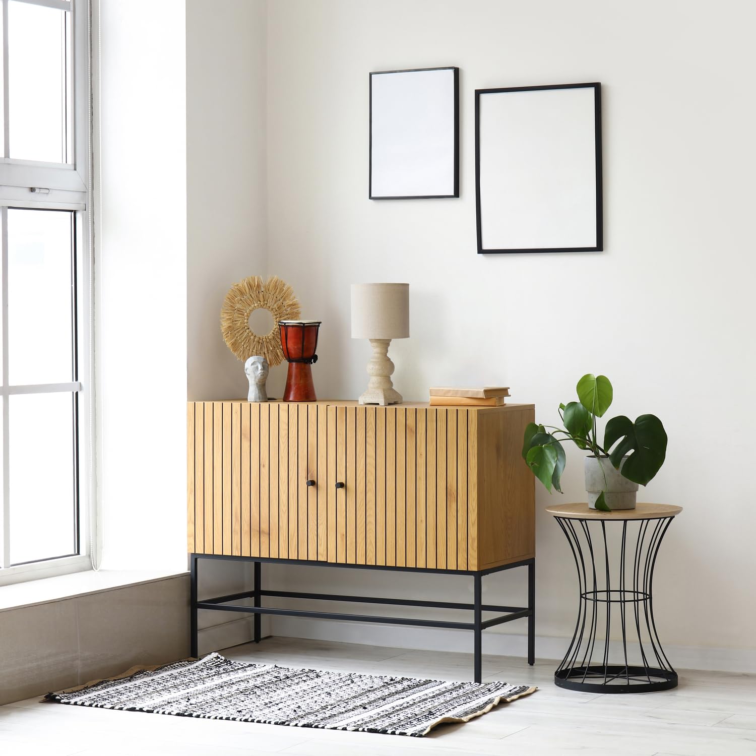 All The Rages Resin Mini Table Desk Lamp With Rough Shade In Weathered Beige
