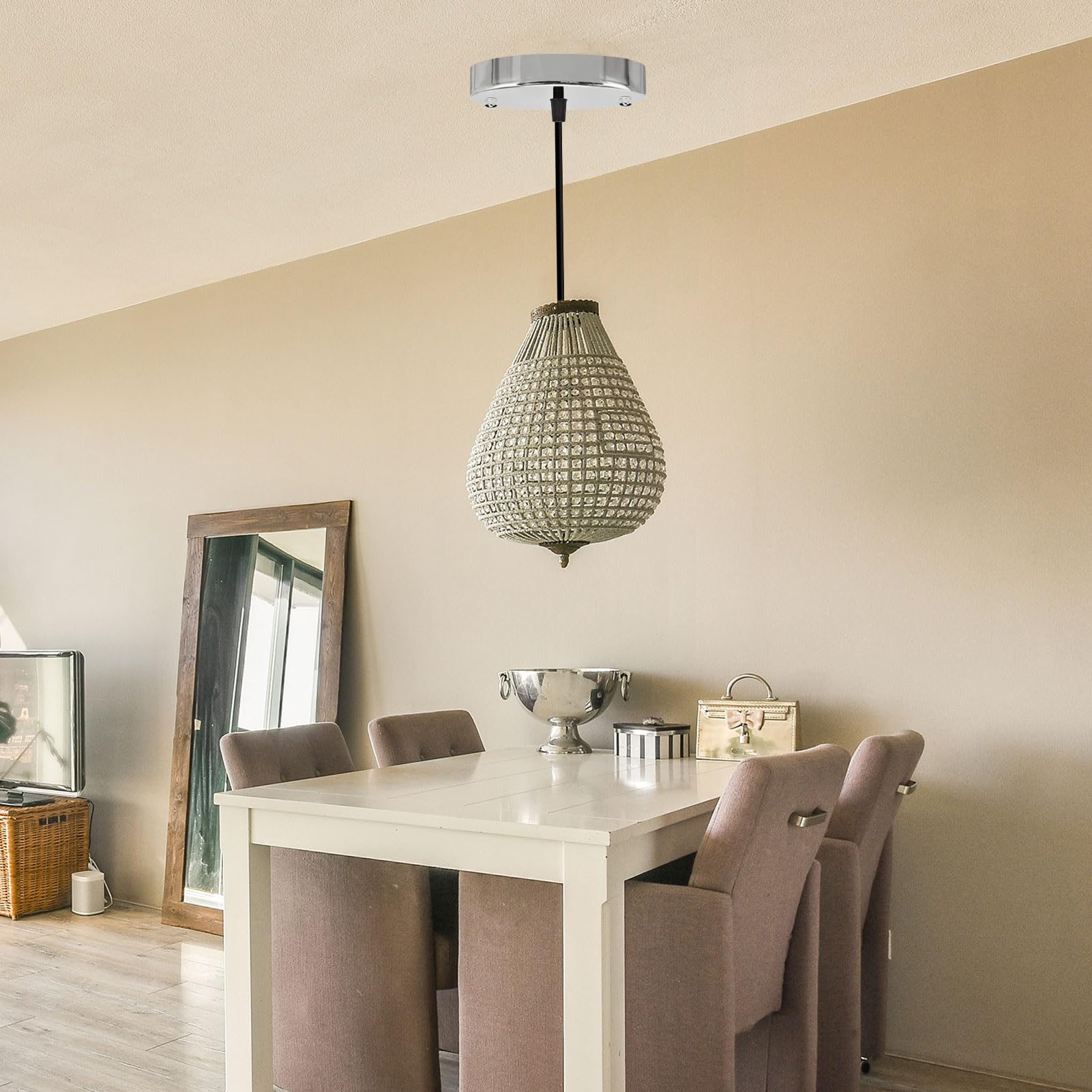 Sangle Sopffy Pendant Light Canopy Kit  4.7 Inches Ceiling Lighting Canopy Kit With All Mounting Hardware Modern Chandelier Ceiling Plate Cover For Pendant Lighting Fixtures (Silver  4.7 Inch)