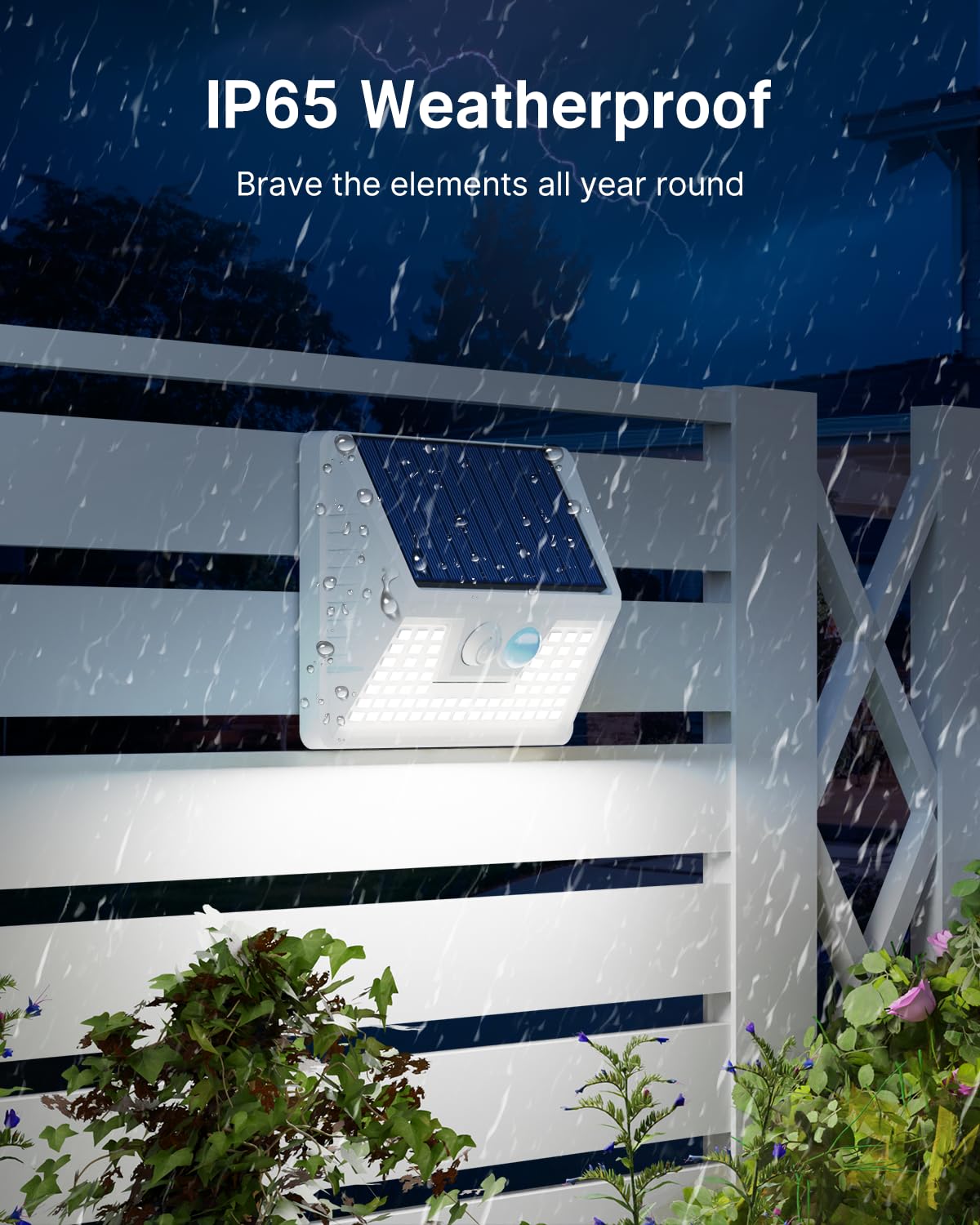 Vighep 4 Pack Solar Fence Lights Waterproof, Motion Sensor Deck Lights Outdoor, Cold White Led Outside Lights Wireless For Wall