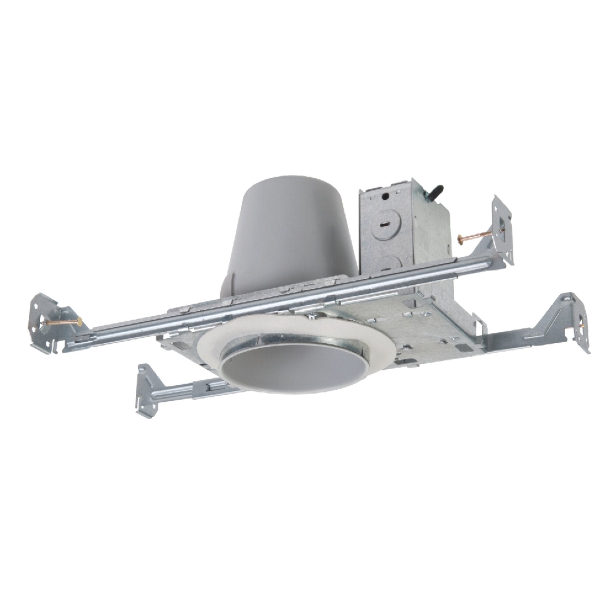 HALO E26 4 in. Steel Recessed Lighting Housing for New Construction Ceiling, Non-IC, Air-Tite with Adjustable Socket Bracket, Si