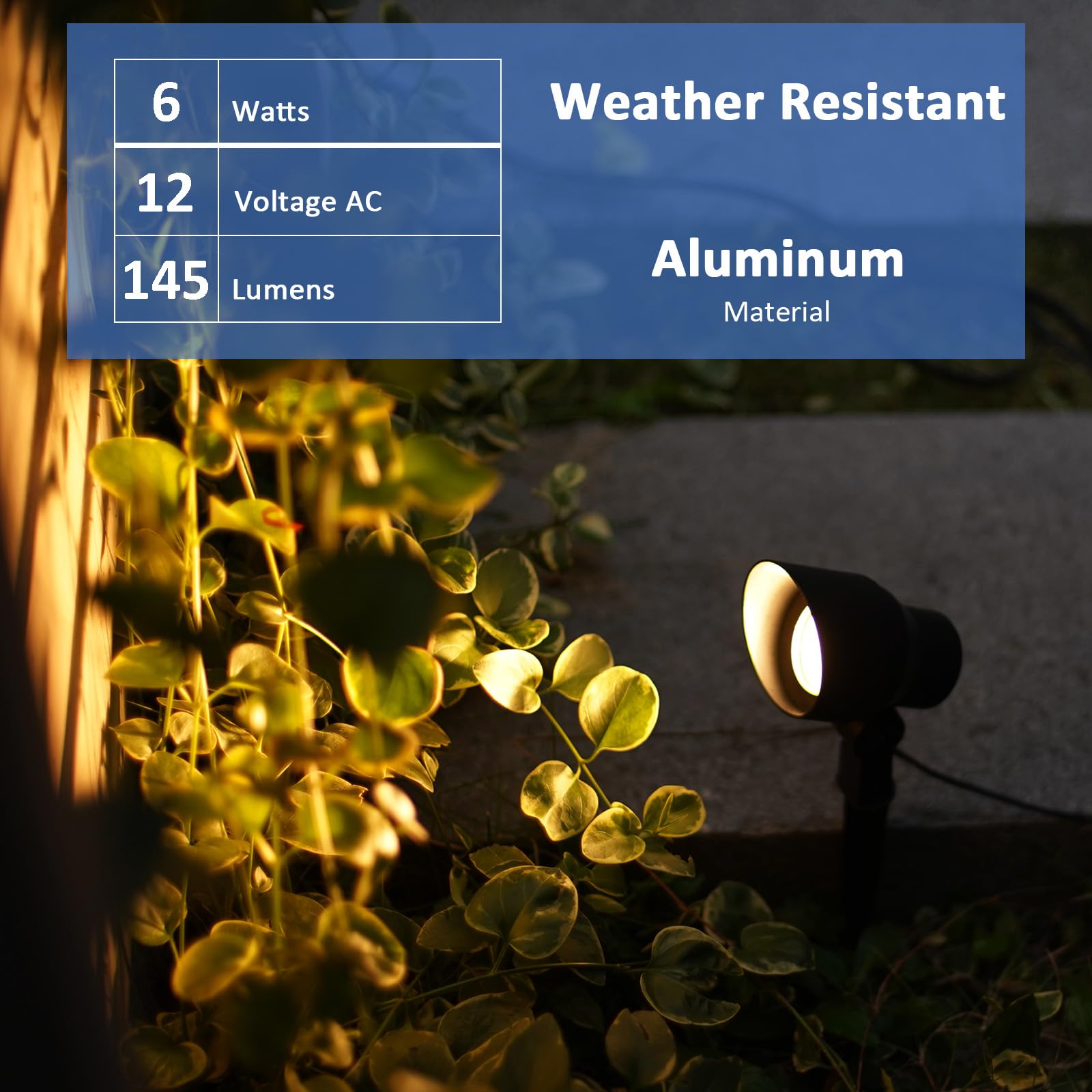 Malibu Led Floodlight Low Voltage Landscape Lighting Outdoor Spotlight For Walls Trees Flags Decorative Light, 6 Watt 12V Ac For