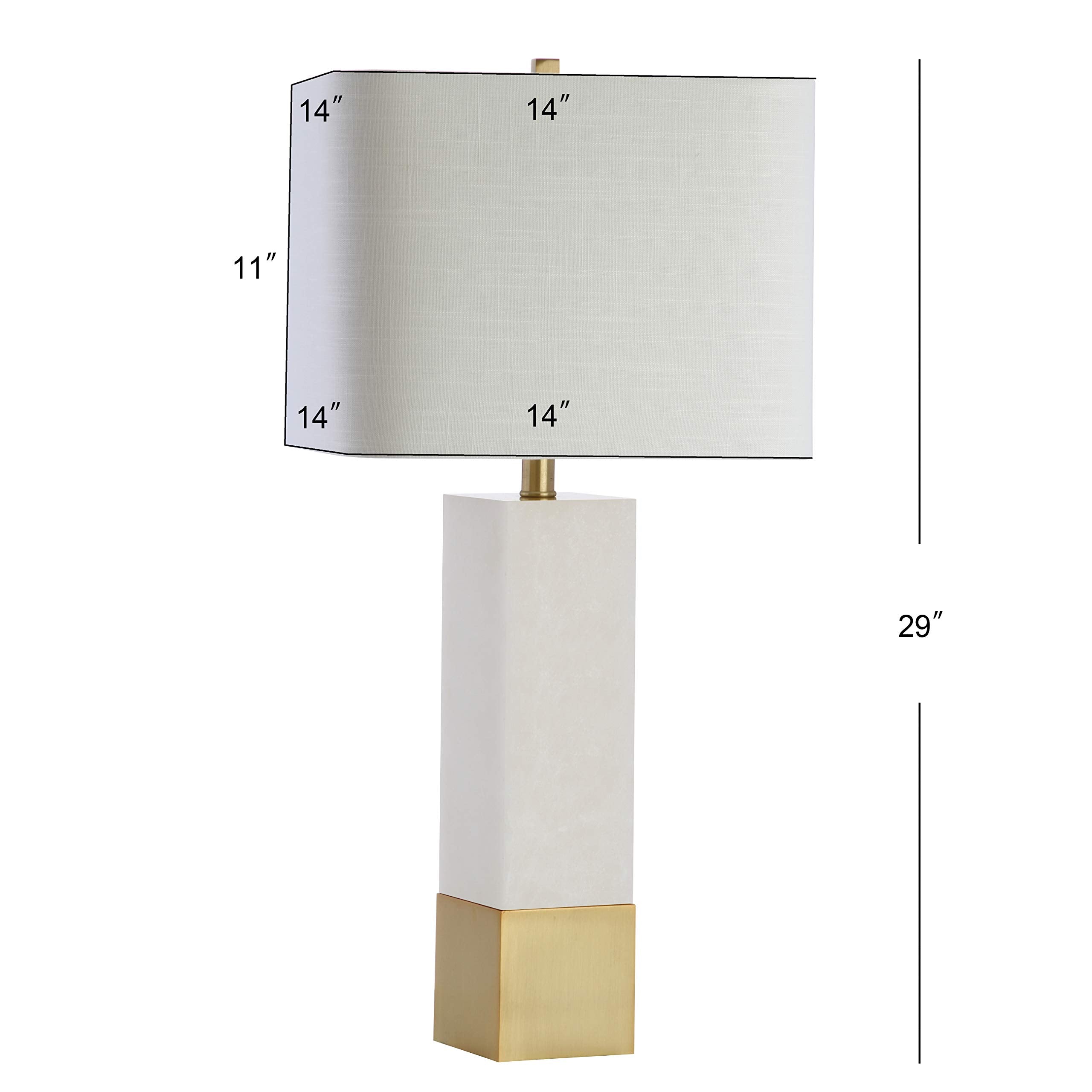 Jonathan Y Jyl5009A Jeffrey 29'' Metal/Marble Led Table Lamp Contemporary Transitional Bedside Desk Nightstand Lamp For Bedroom