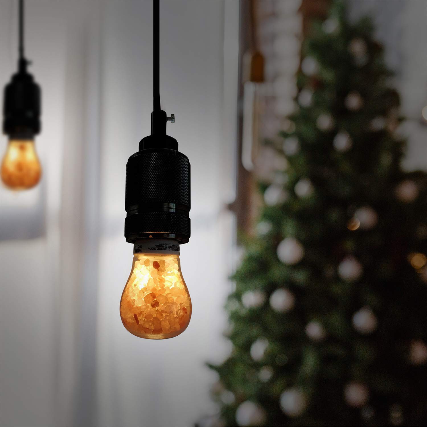 Himalayan Glow Salt Lamp Led Light Bulbs 60-Watt Equivalent, Warm Amber Glow, Dimmable E26 Edison Light Bulb For Decor, Homes, O