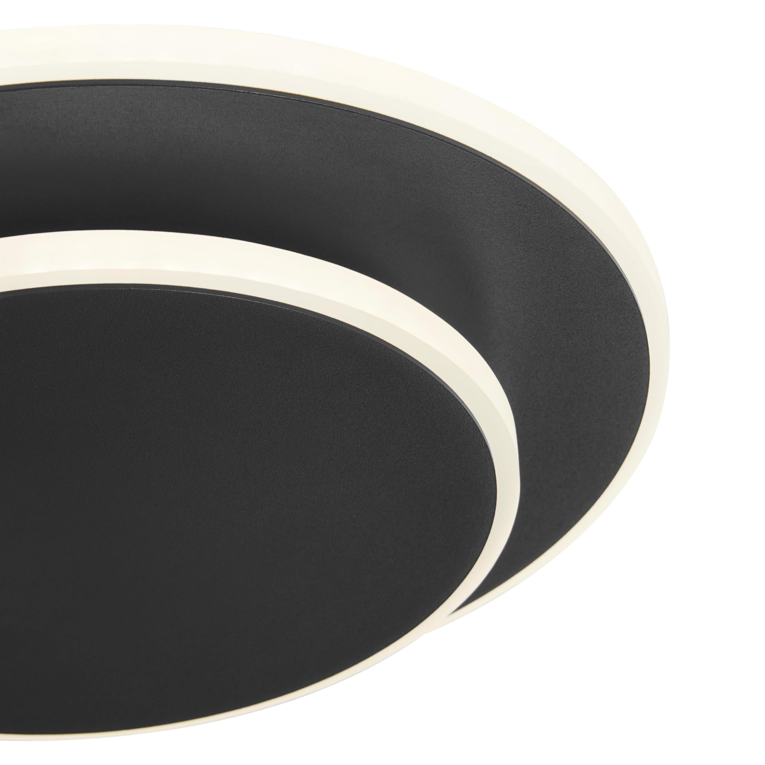 Finesse Decor Luna Eclipse Two Circle Multiuse Lamp, Black Contemporary, Modern, Minimalist Circular Wall Lamp for Bathroom, Bed