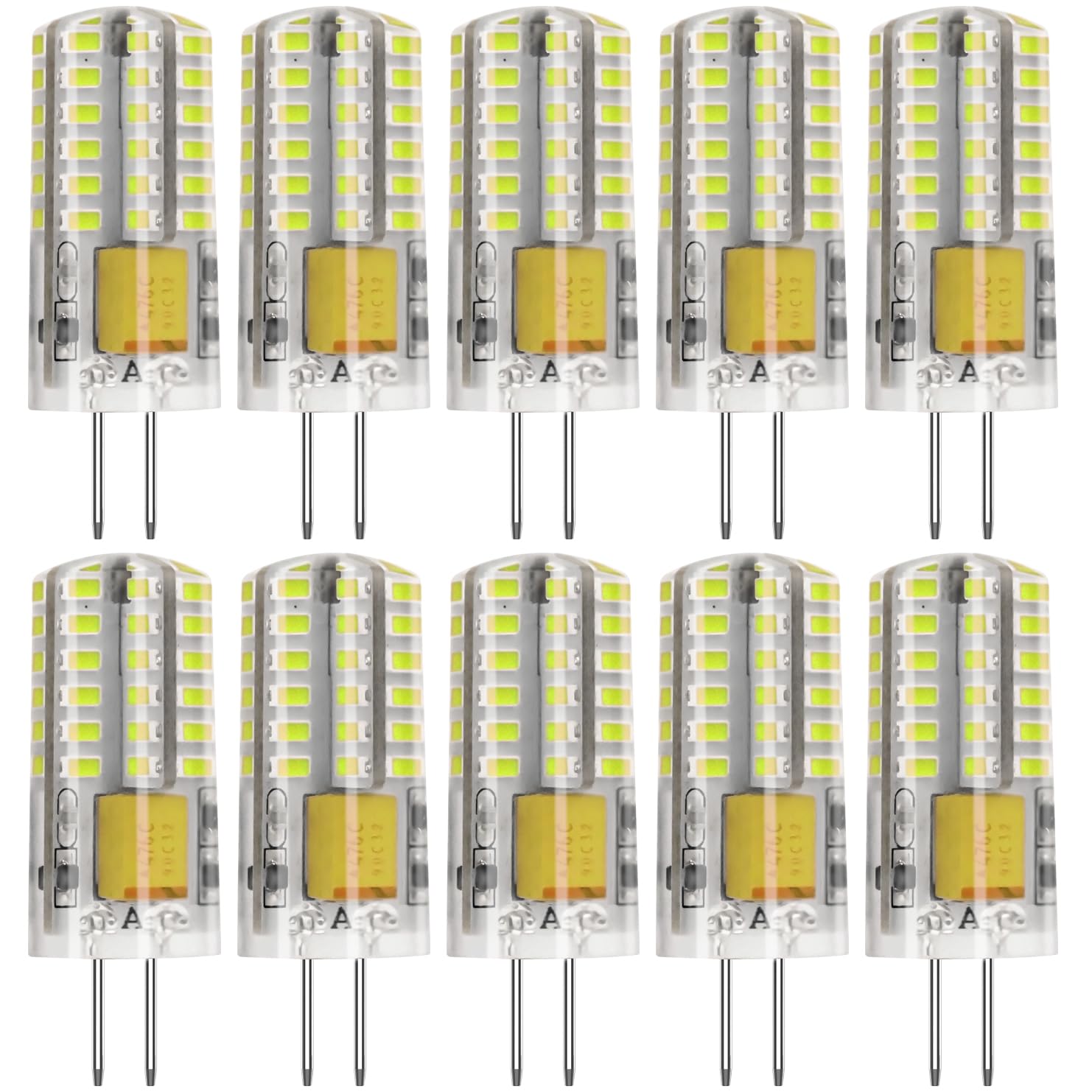Aimeoko G4 Led Bulb 12V Bi Pin Base Replace 20W Halogen Bulbs For Home And Landscape Lighting Non-Dimmable  3W Daylight White 6000K  10 Pcs