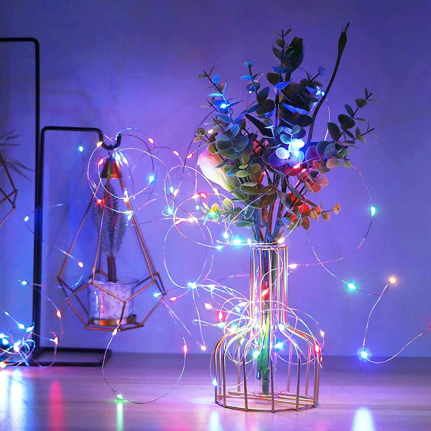 Battery Operated Fairy Lights, Mini Fairy String Lights Battery Powered Fairy Lights For Christmas Tree Silver Copper Wire Starry For Bedroom Parties Wedding Centerpiece Halloween Valentines Day