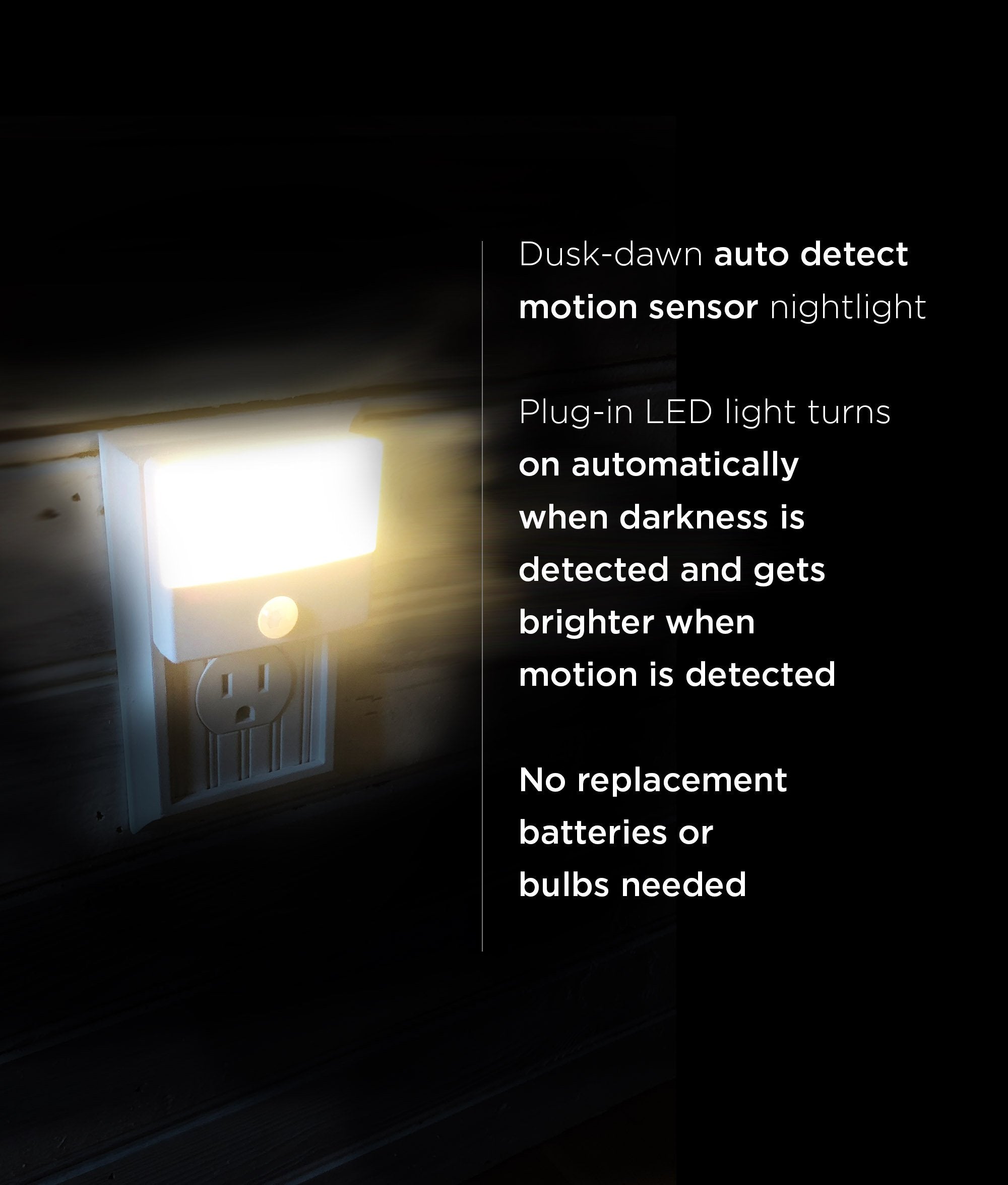 Westek LED Motion Sensor Night Light, Indoor Plug-in, Dusk/Dawn, 2 Lumens, Energy Efficient, Ultra-Slim, White, Model NL-SNTI