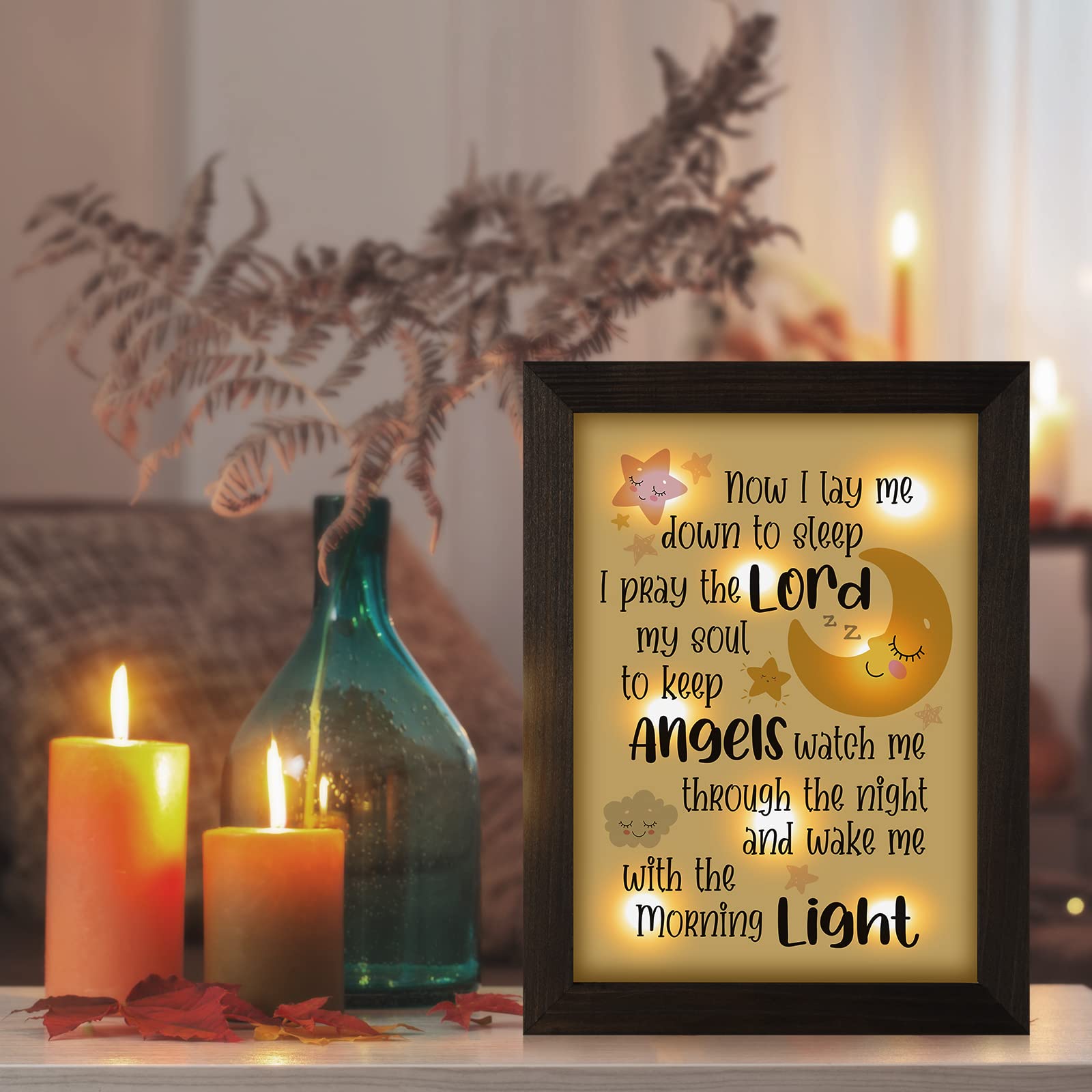 Baptism Gifts For Baby - Christening Gifts For Girls And Boys  Nursery Decor Night Light - Now I Lay Me Down To Sleep