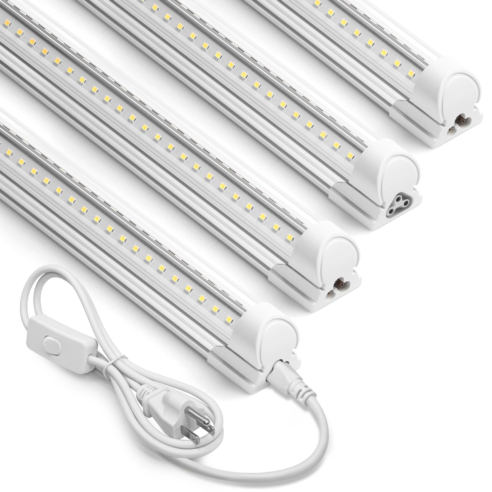 Barrina 6500K 2FT LED Shop Light, 3000LM, 20W, T8 Shop Lights for Garage, Workbench, Cabinet, Workshop, Room, LED Tube Light, Li