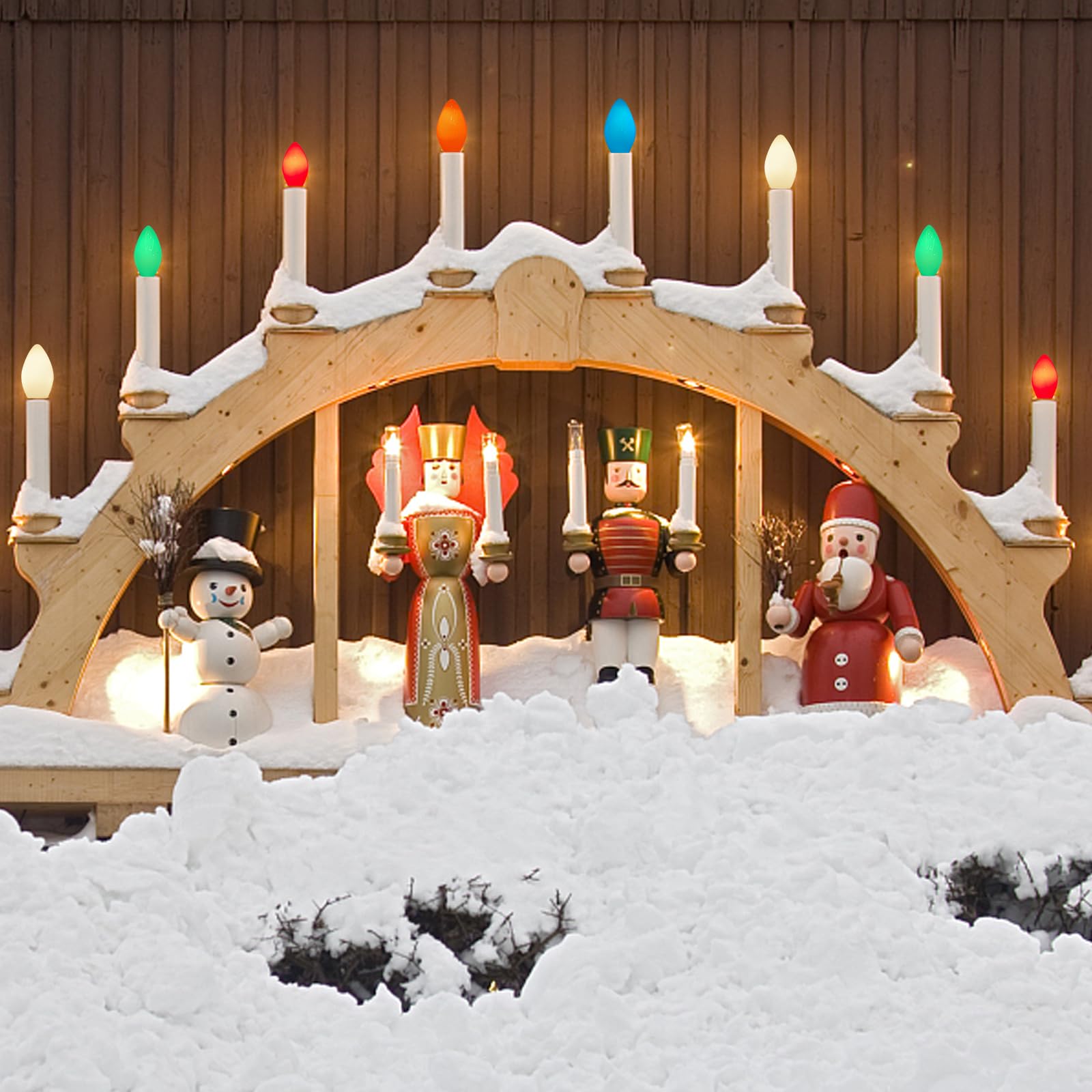 Christmas Led Light Bulb, 25 Pack C7 Multicolor Replacement Bulbs For Outdoor Patio Indoor Christmas Party String Lights, 0.6W E