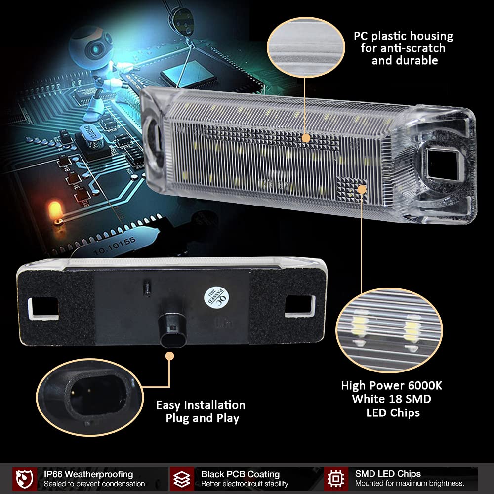 D-Lumina LED Truck Bed Cargo Lights - 18SMD 6000K White, for Dodge Ram 1500 (2016-2018) & Ram 2500/3500