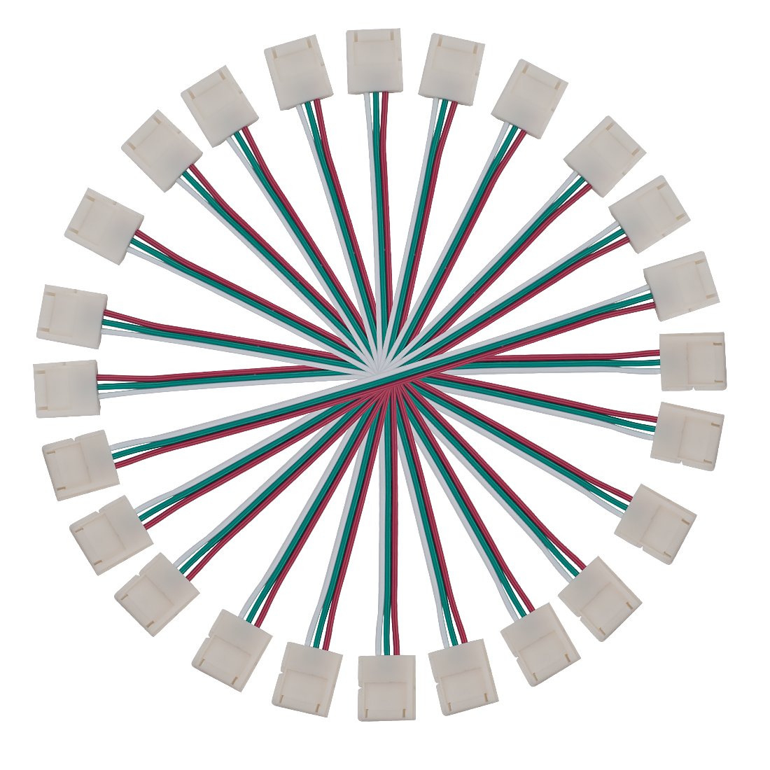 Btf-Lighting 10Pcs 3Pin 10Mm Wide Dual End With 15Cm Long Cable Led Strip Solderless Diy Connector Adapter Conductor For Ws2811 Ws2812B Sk6812 Led Flexible Strip Light