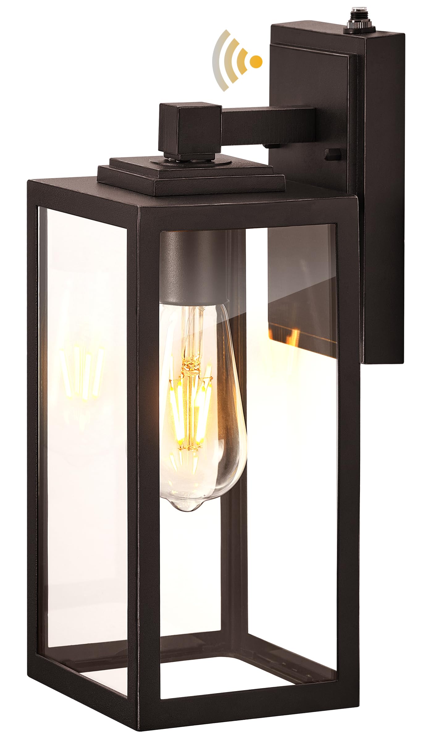 VIANIS Outdoor Wall Lantern Light Fixture, Oil Rubbed Bronze, 14in  Aluminum, Model V81381BR, Dusk to Dawn Sconce for Porch and Garage