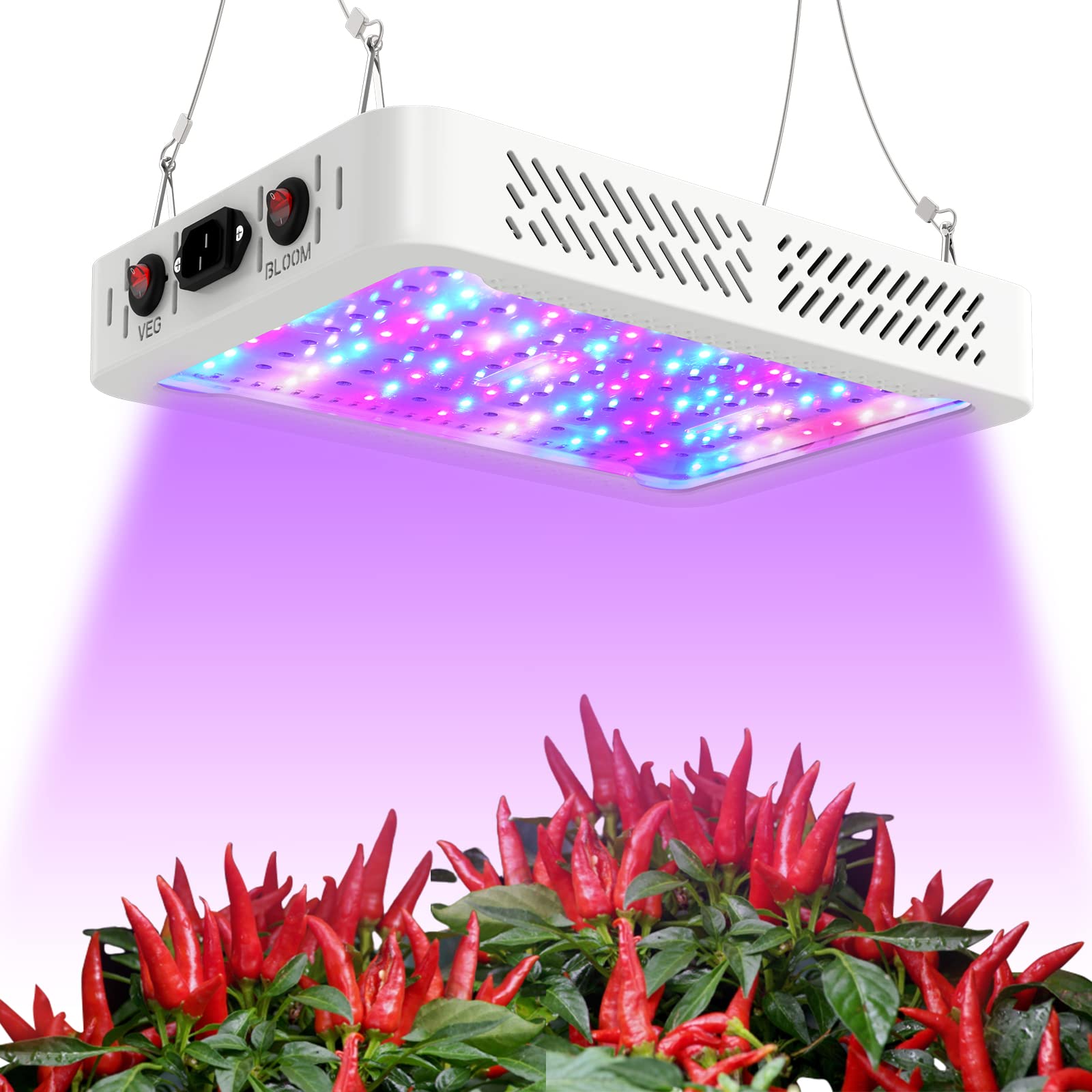 Tatu 1000W Led Grow Light For Indoor Plants, Full Spectrum Plant Light Growing Lamp For Hydroponic Indoor Plant Veg And Flower For Grow Tent (Actual Power 100W=1000W Hps)
