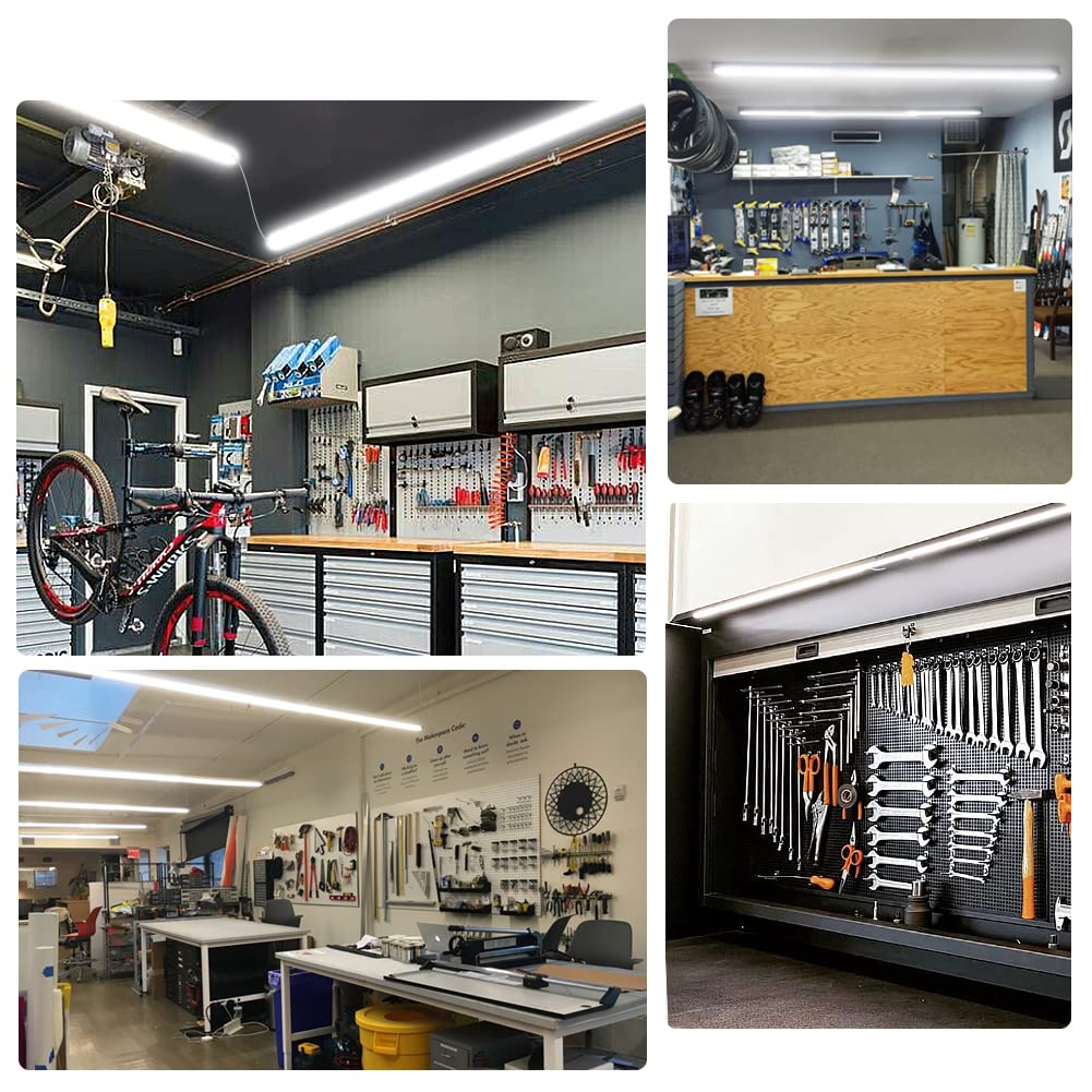 Shopled 6Ft Led Shop Light, 54W 7020Lm 6000K Cool White, Led Linkable Ceiling Lights T8 Led Tube Lights, V Shape, 6 Foot Led Sho