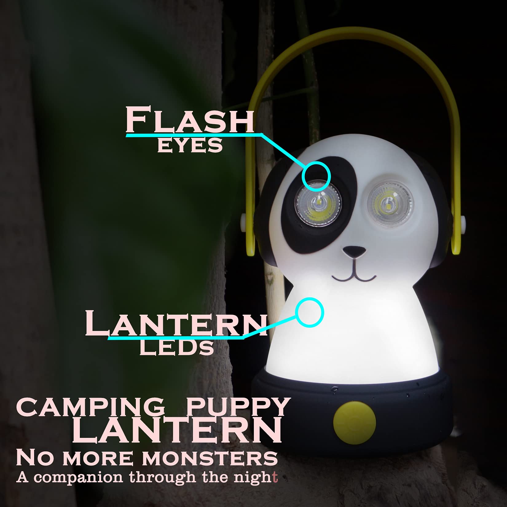 FANT.LUX LED Camping Lantern & Headlamp Set for Kids, Lightweight Battery Powered Night Light, Model NBOWL-001, Owl Design