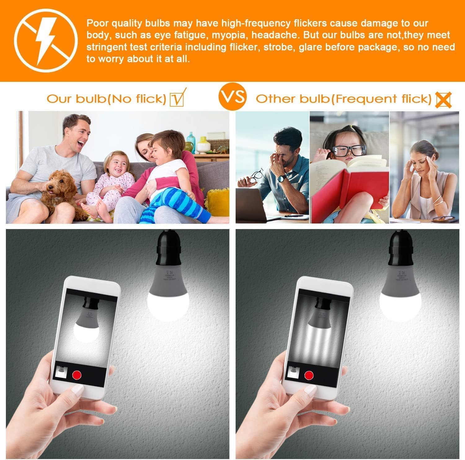 Yochoice A19 Led Light Bulbs, 100 Watt Equivalent Led Bulbs, Daylight White 5000K, 1100Lumens, E26 Base, Non-Dimmable, 11W Bright White Led Bulbs For Living Room Bedroom Home Office, 30-Pack