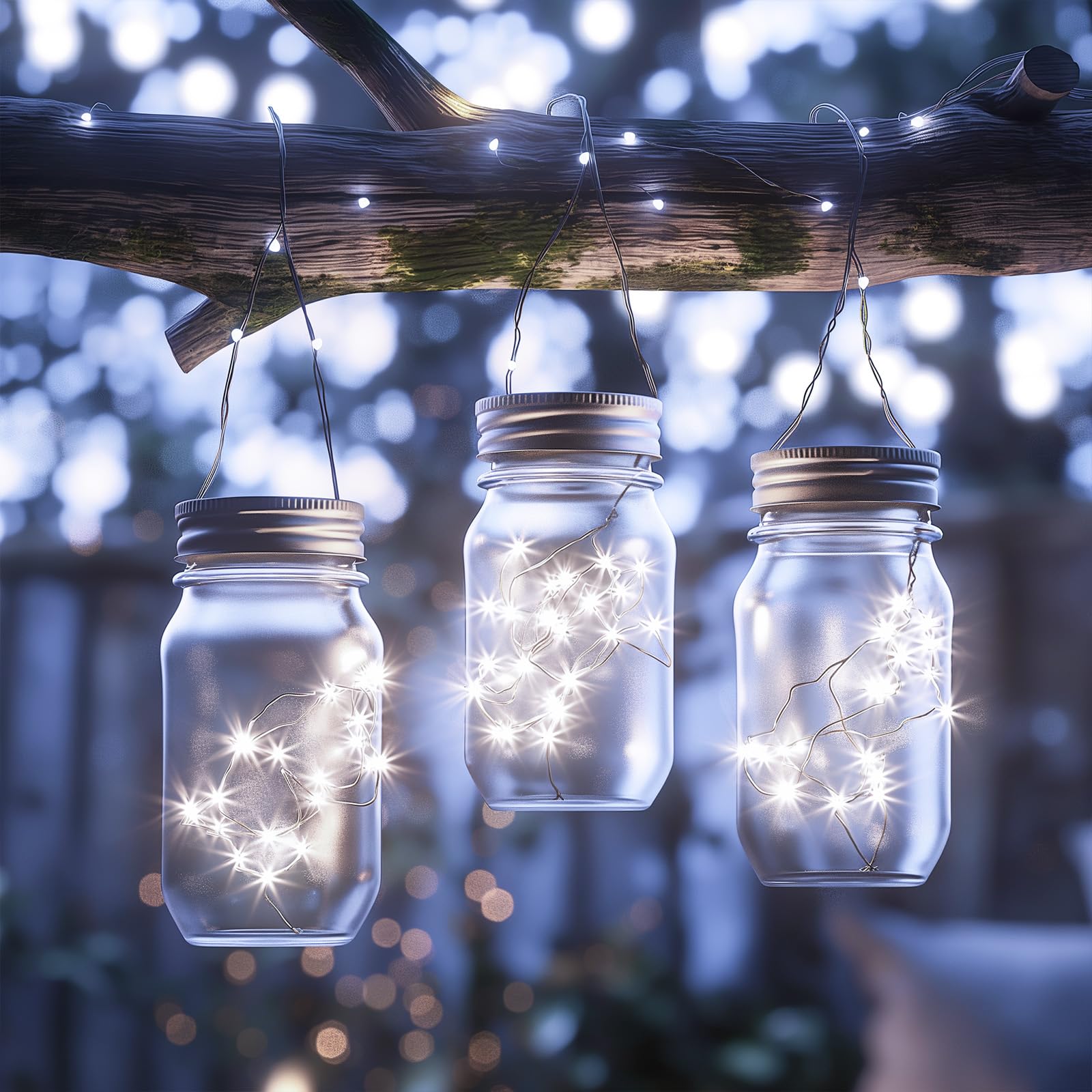 Minetom Fairy Lights, 300 LEDs, Waterproof Pure White String Lights for Indoor/Outdoor Use