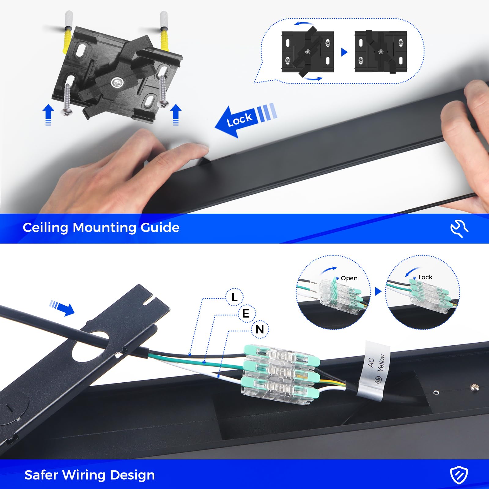 Barrina 5568 Remote Series Led Linear Lights Square Set 5Ft X 5Ft  2Nd-Generation  216W  21600Lm  Seamless Connection  3000K-6000K Color Changing  Suspended Shop Office Lighting With Remote  Black
