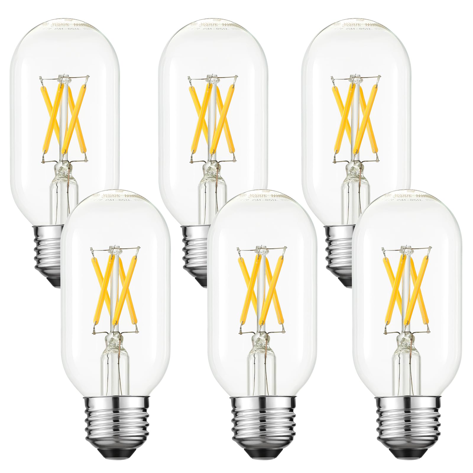 Litehistory T45 Led Bulb,6W E26 Led Bulb Dimmable Equivalent E26 Bulb 60 Watt,Warm White 3000K E26 Edison Bulb,Ac120V,600Lm,Cri8