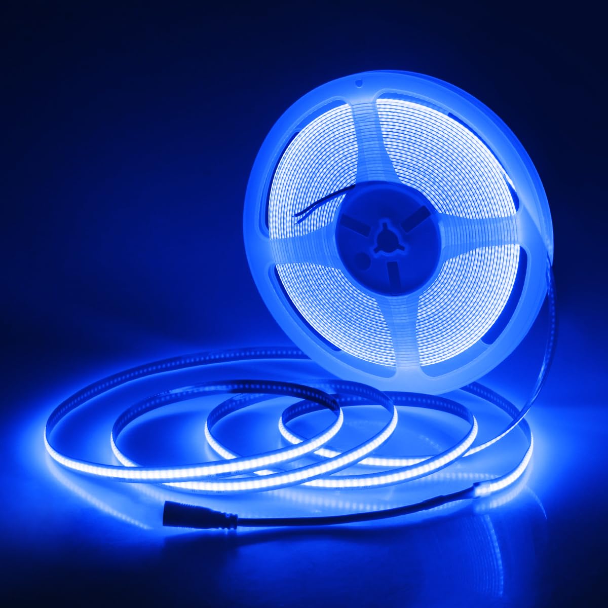 Aclorol 32.8ft Blue Led Strip Lights COB Led Strip Light 24V Flexible LED Tape Light for Bedroom Kitchen Cabinet Closet Other Ho
