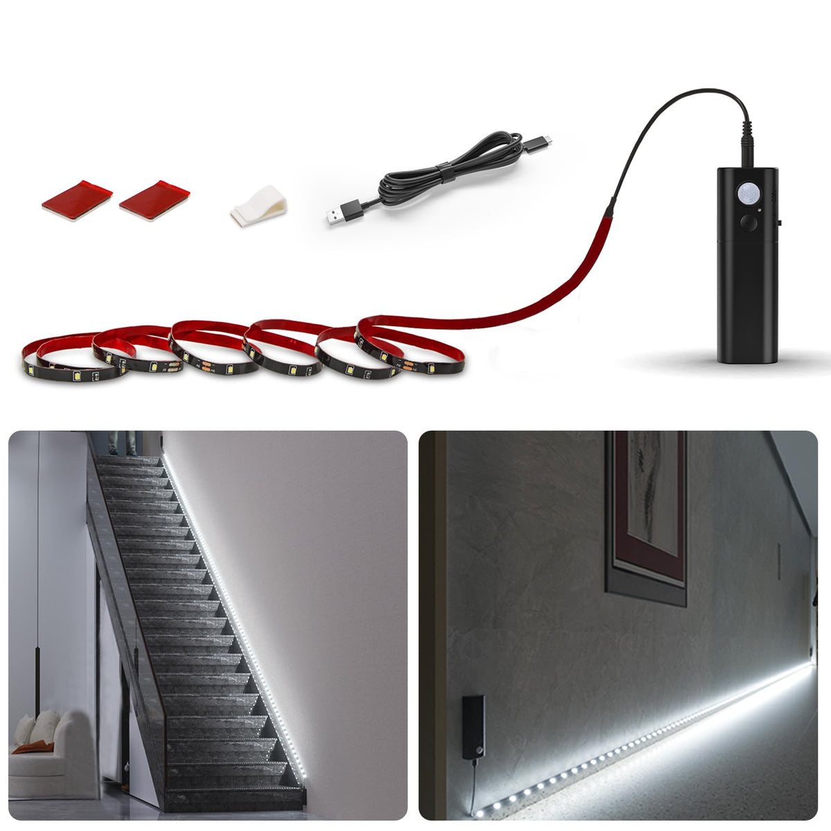 Homelife Led WOBANE LED Closet Light Motion Activated, Battery Powered LED Strip ...