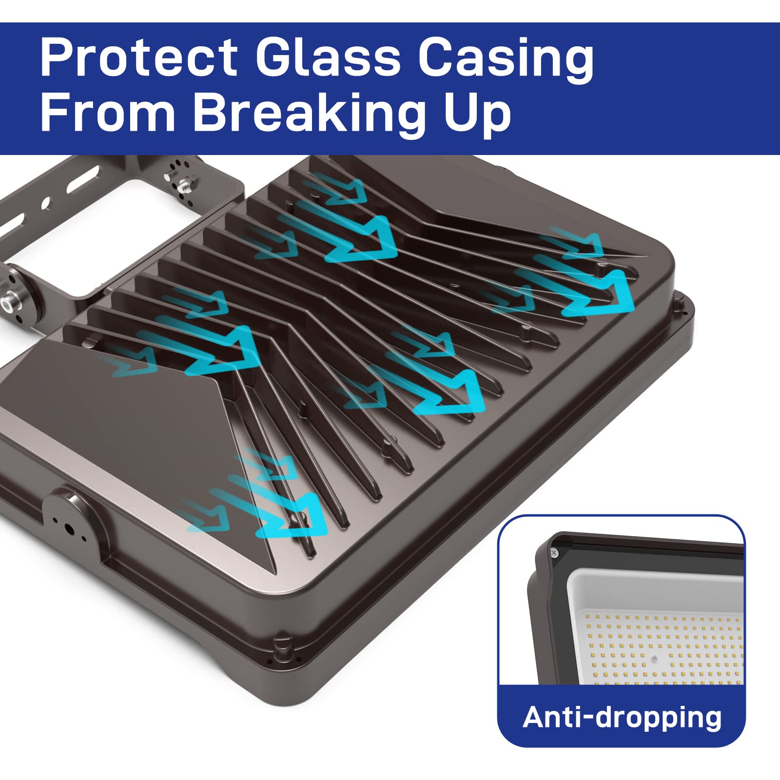 Hyperlite Led Flood Light 150W 2 Pack 18000Lm 5000K Daylight Ip65 Waterproof Outdoor Floodlights Ul Certified For Court,Garden,W