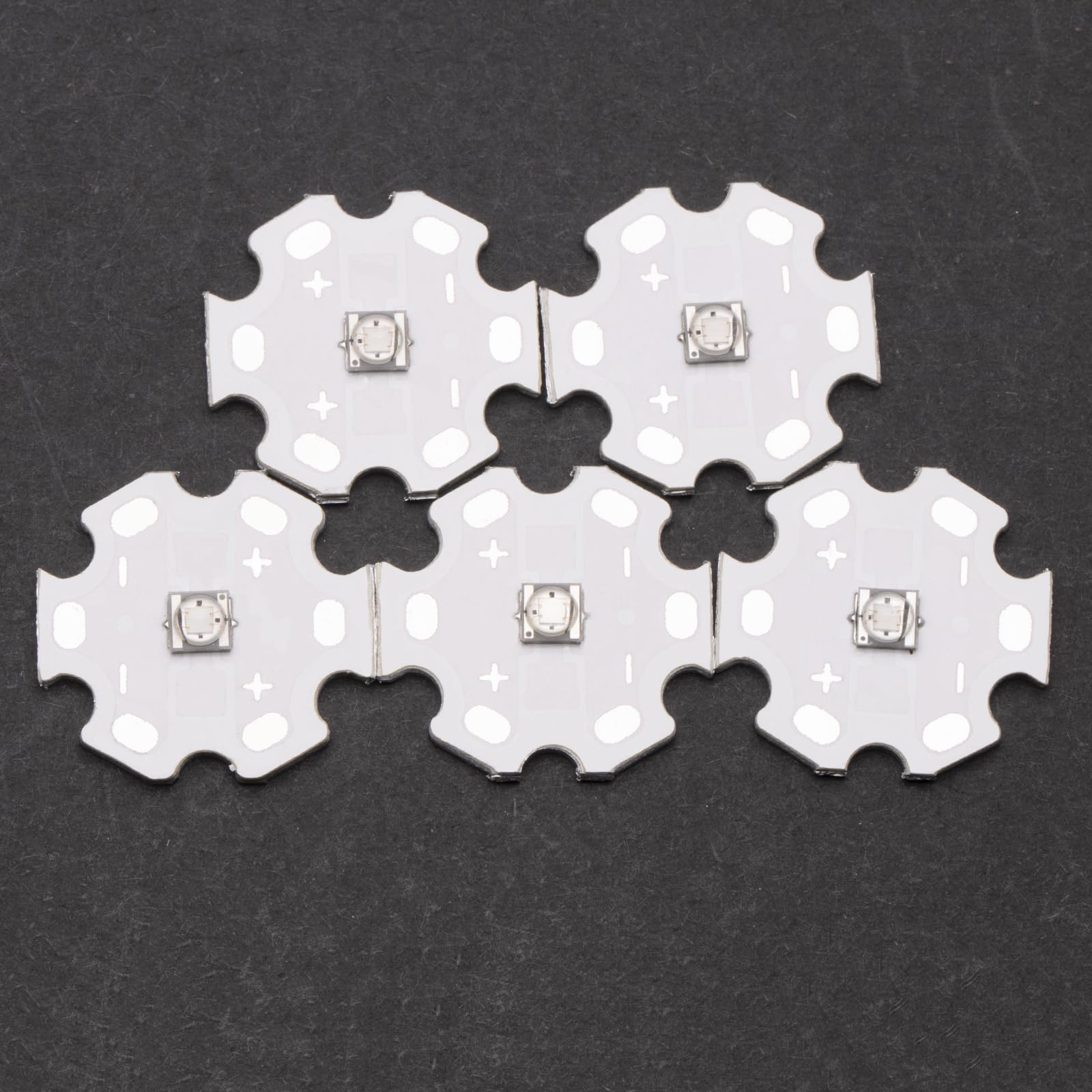 Ledguhon 5Pcs 3W Blacklight Bright 370Nm Uv 3535 Smd High Power Led Chip With Aluminum Plate 20Mm Star Pcb Base Heat Sink Led Ch