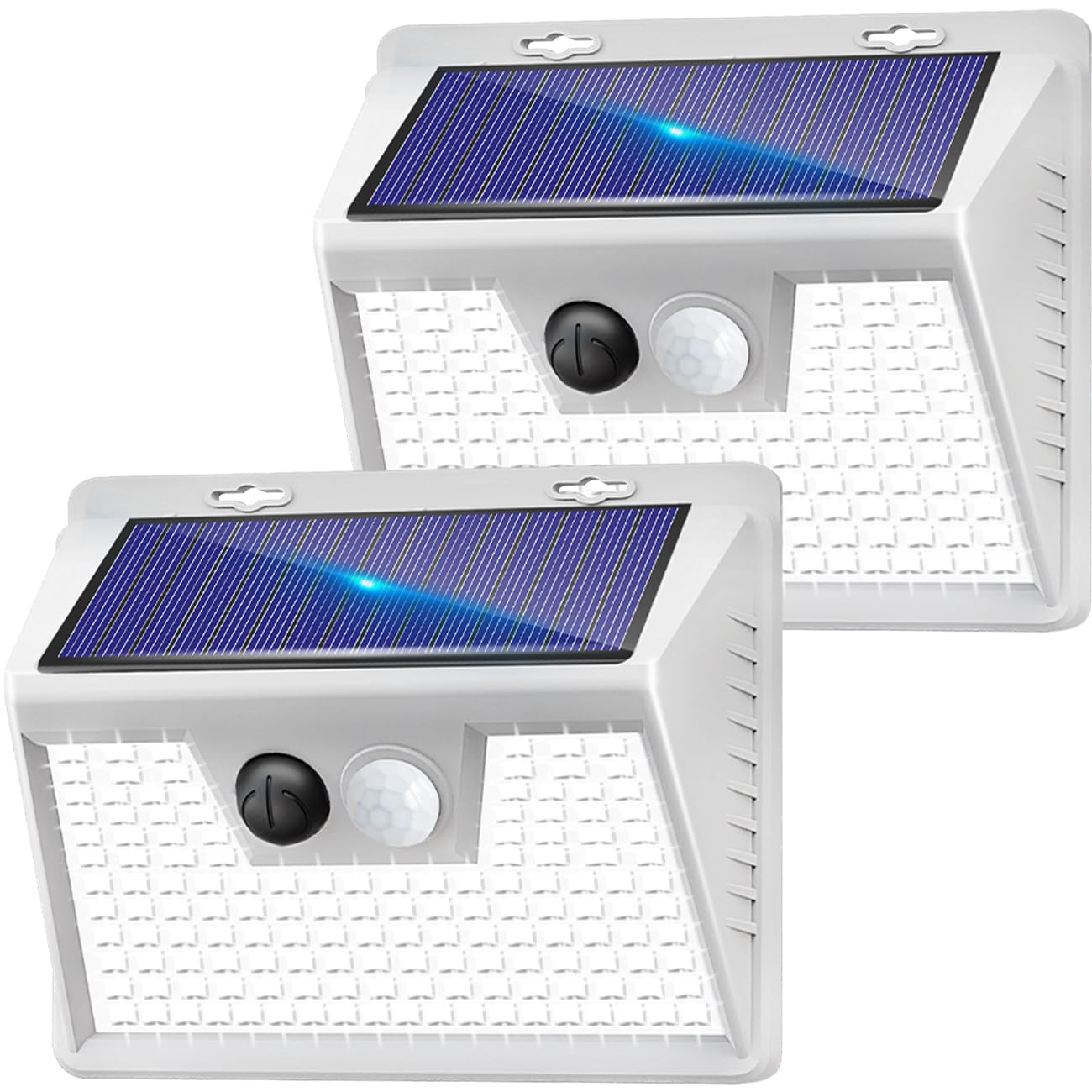 Solar Lights Outdoor 2 Pack, 140LED/3 Modes Motion Sensor Outdoor Lights Solar Powered, Wireless IP65 Waterproof Solar Wall Ligh