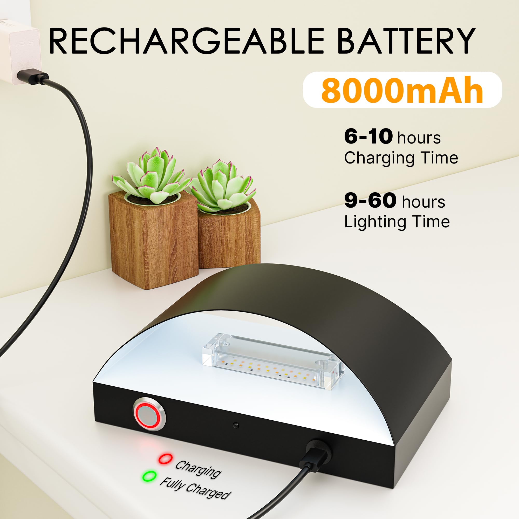 FOLKSMATE Battery Operated Wall Sconces Set of 2, 8000mAh, Wireless Remote, 3 Color Temperatures, Black, Model XUBYCD-25