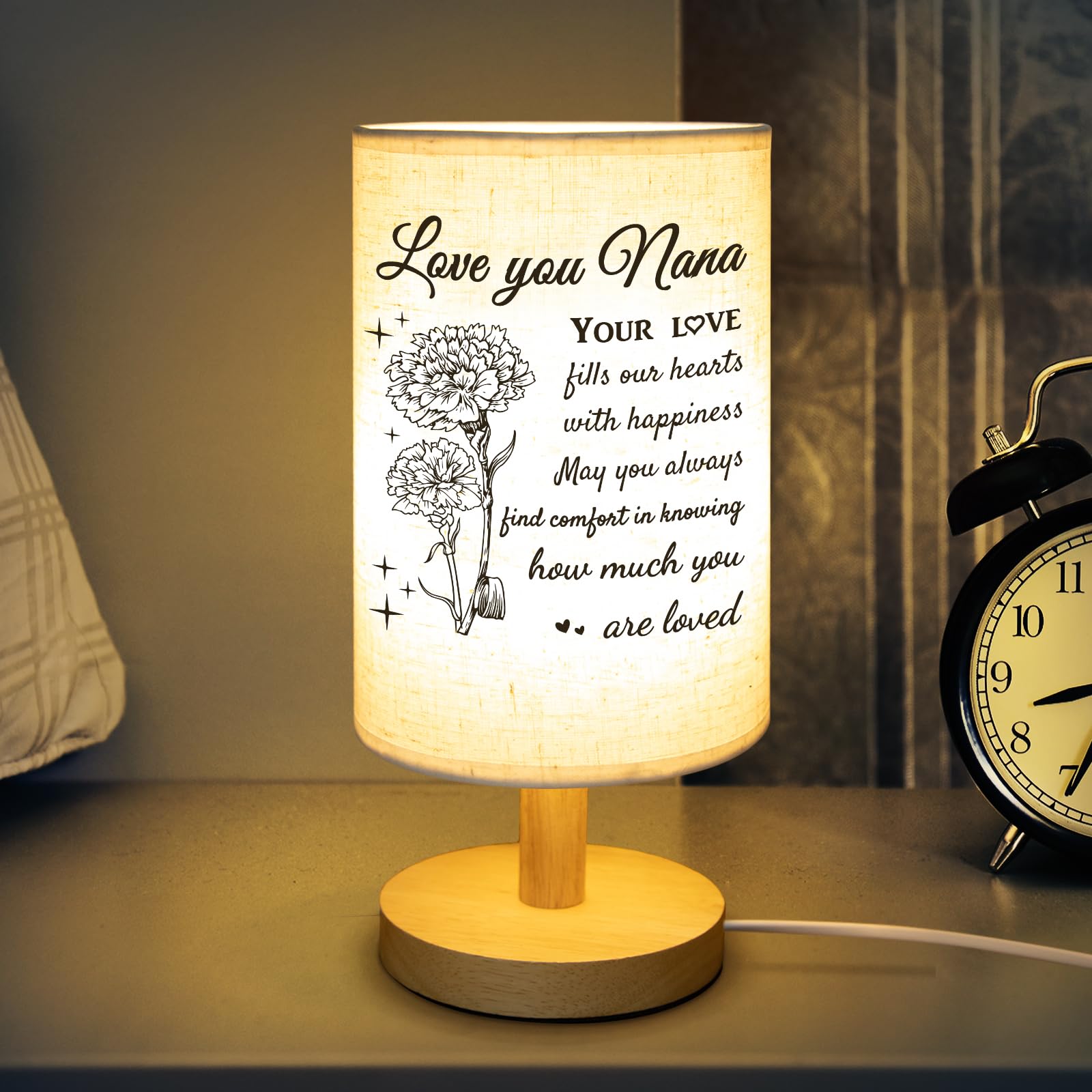 Souhoney Christmas Nana Gifts  Desk Lamp Home Decor Grandmother Long Distance Gifts From Granddaughter  Grandma Lamp Birthday Mothers Day Nana Gifts From Grandson