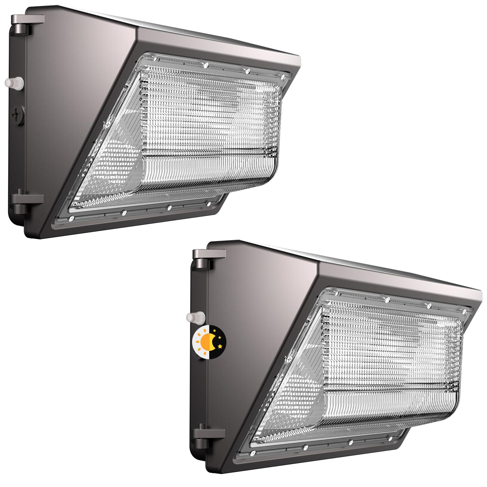Lightdot 2Pack 200W LED Wall Pack Lights, 100-277v Dusk to Dawn Photocell | 30000Lm(150Lm/W) 5000K IP65 Outdoor Flood Lighting f