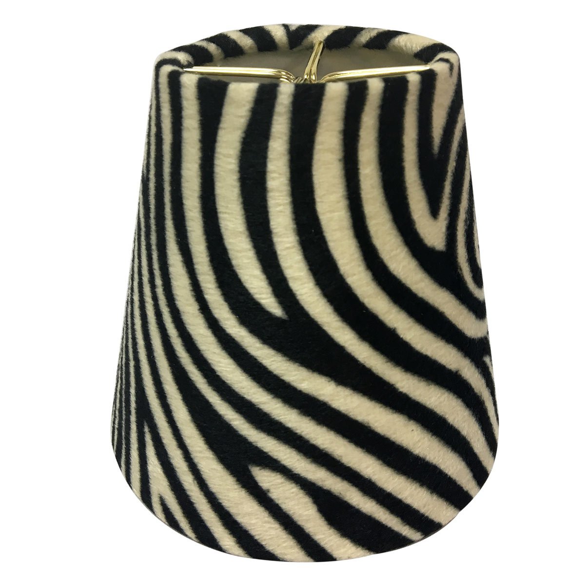 Royal Designs, Inc. Hardback Chandelier Shade Cs-961-5-6, Zebra Print With White Lining, 3 X 5 X 4.5, (Pack Of 6)
