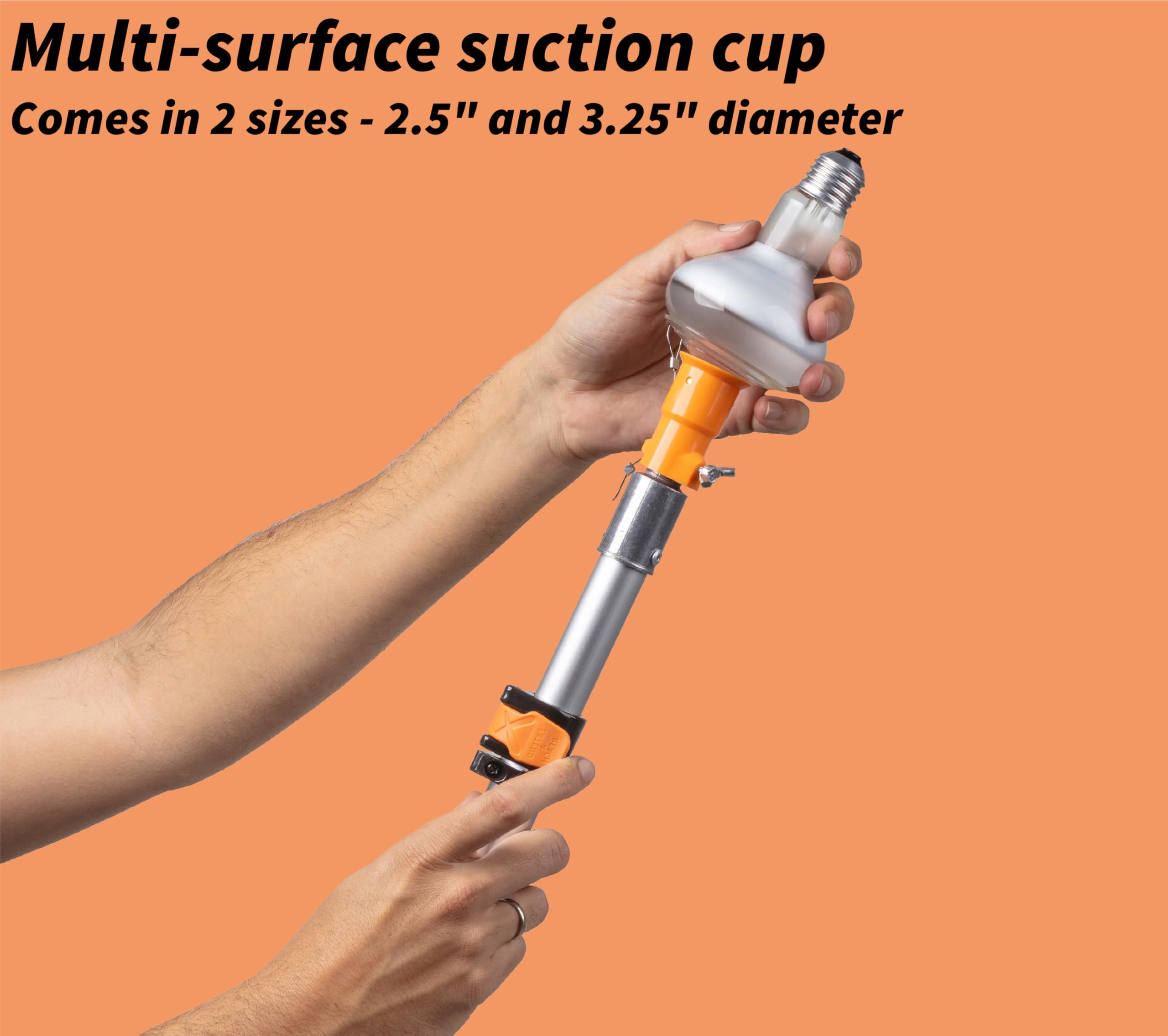 Light Bulb Changer Attachment Kit // High Reach Light Bulb Changer Grabber Fits All Extension Poles With Standard Acme Thread //